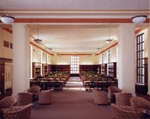 Pattee Library Building contracted and designed by Leonard Fiore